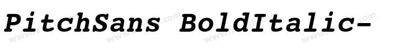 PitchSans BoldItalic字体转换